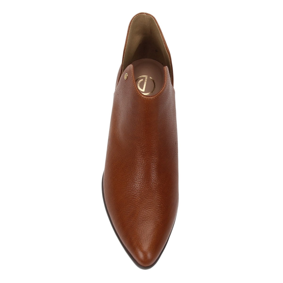 bota cano curto bico fino caramelo