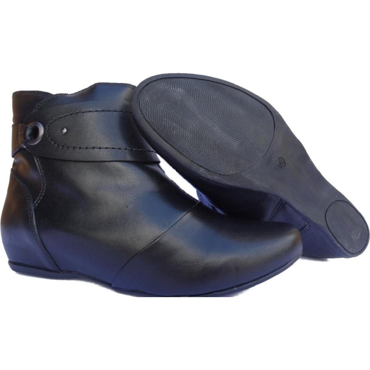 bota couro cano curto valentina k