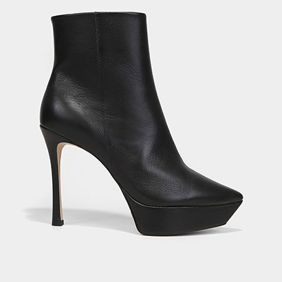 Bota Couro Cecconello Meia Pata Cano Médio Feminina - Feminino