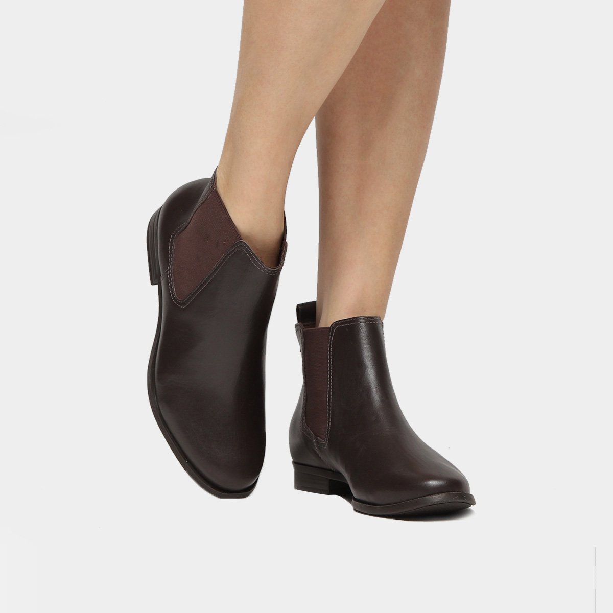 bota couro bottero chelsea preta