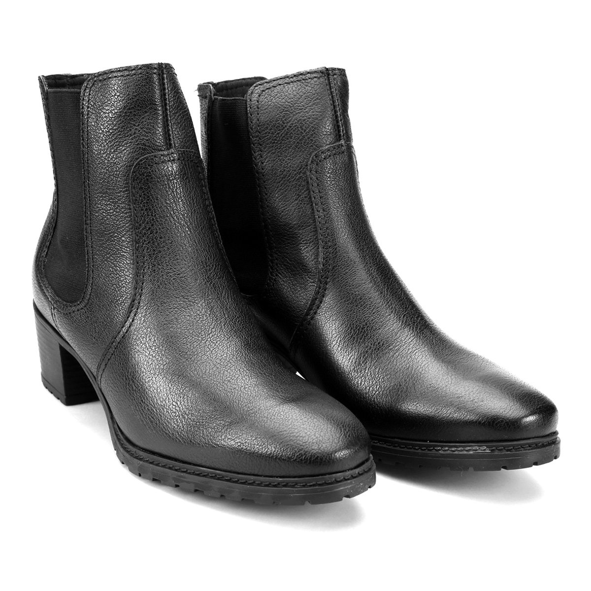 bota couro bottero chelsea preta