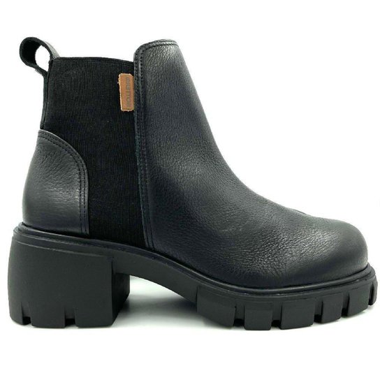 Bota Couro Chelsea Bottero Tratorada Feminina Zattini