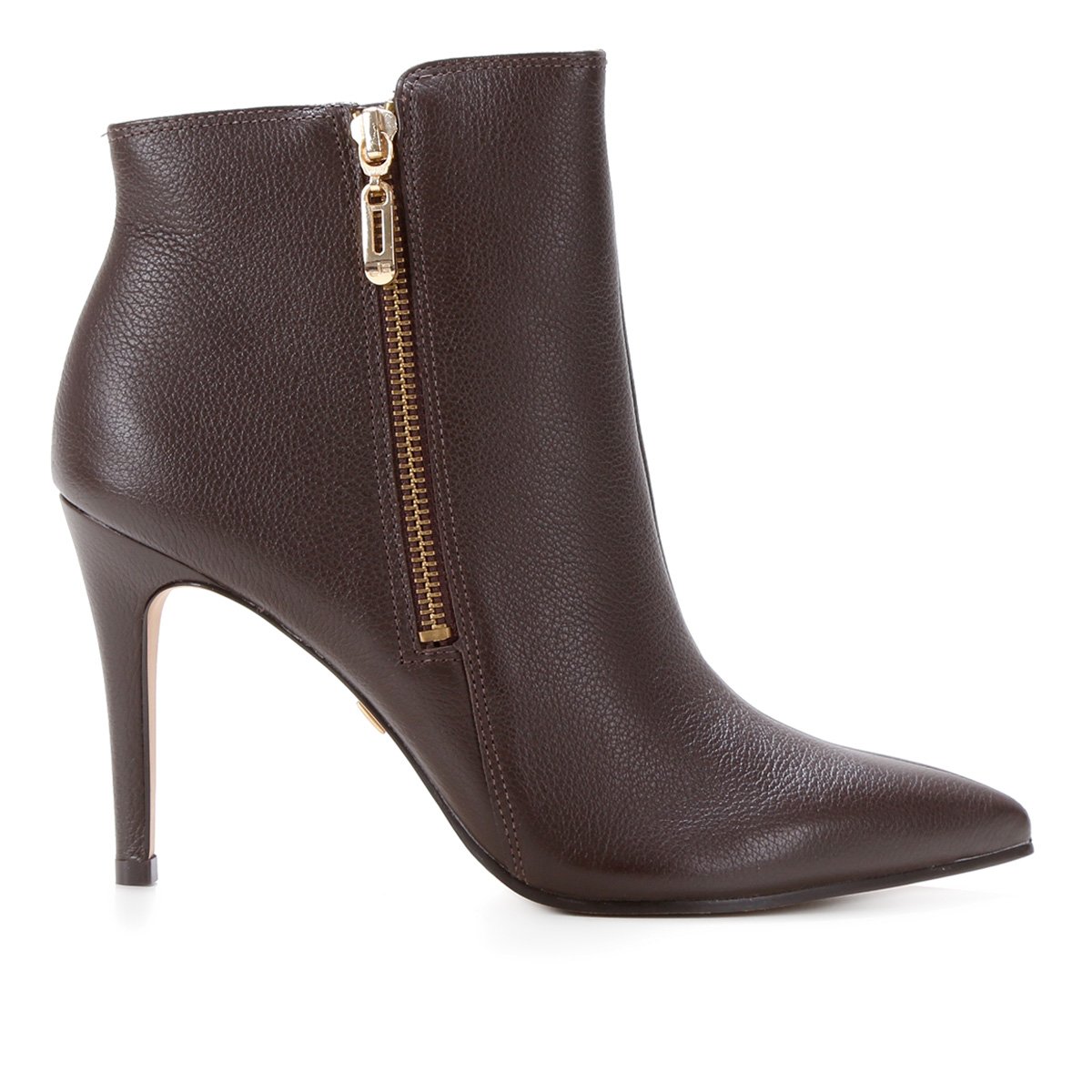 Bota Couro Chelsea Jorge Bischoff Salto Fino Feminina - Marrom Menor preço em Bota Couro Chelsea Jorge Bischoff Salto Fino Feminina - Marrom