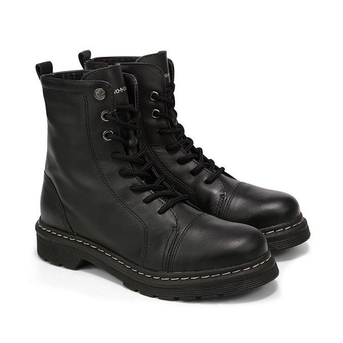 Bota Couro Coturno Cravo & Canela Feminina Menor preço em Bota Couro Coturno Cravo & Canela Feminina