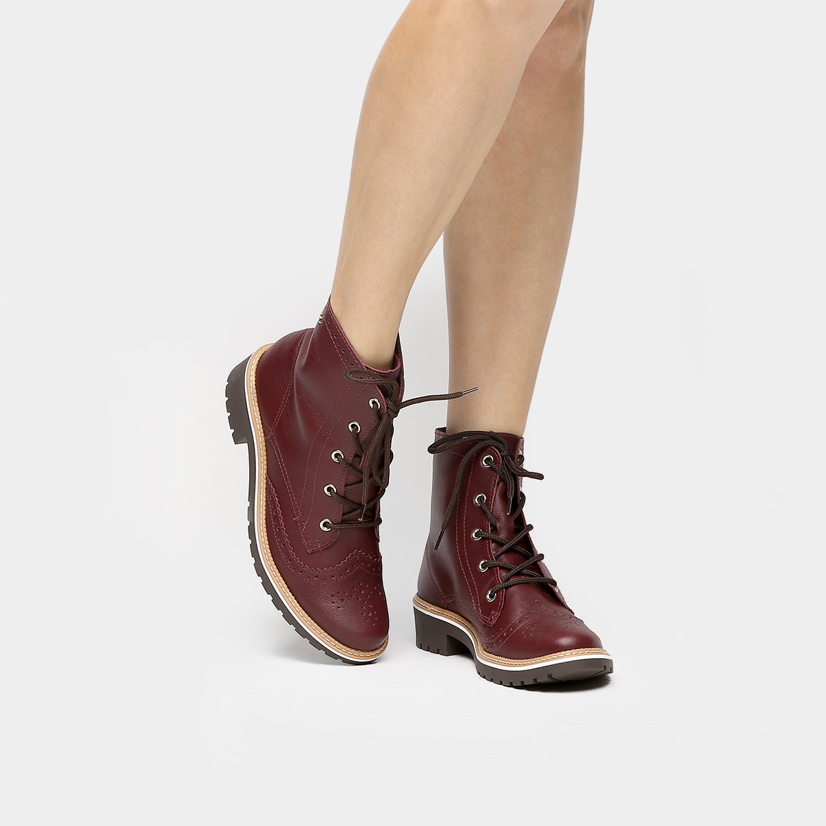 bota de couro feminina dakota