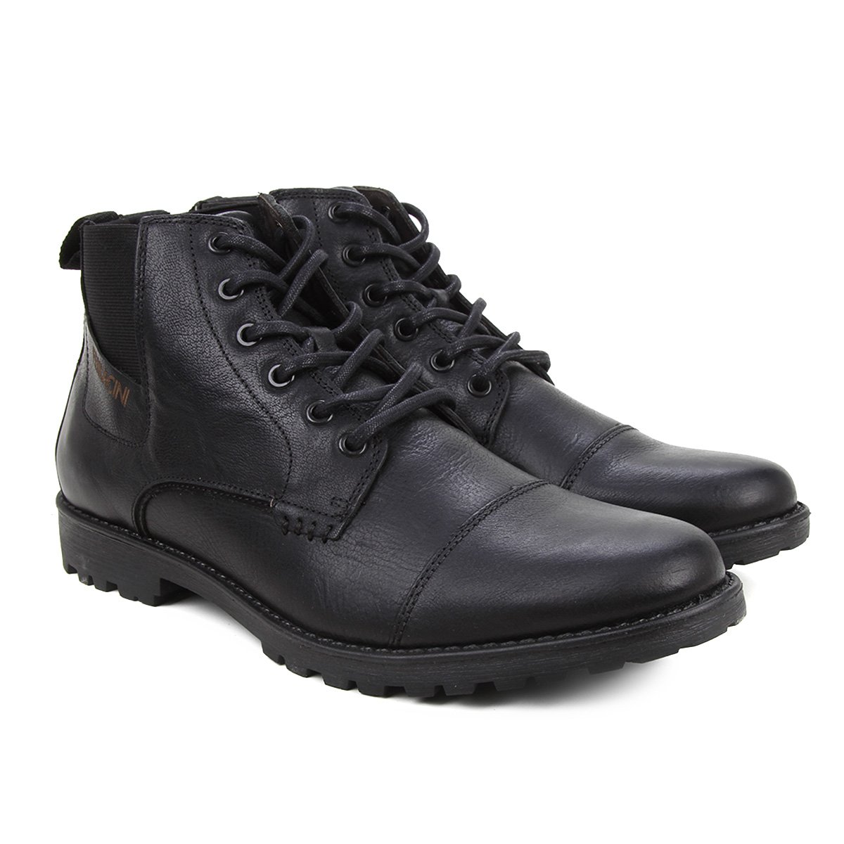 Bota Couro Coturno Ferracini Cross Masculina - Preto Menor preço em Bota Couro Coturno Ferracini Cross Masculina - Preto
