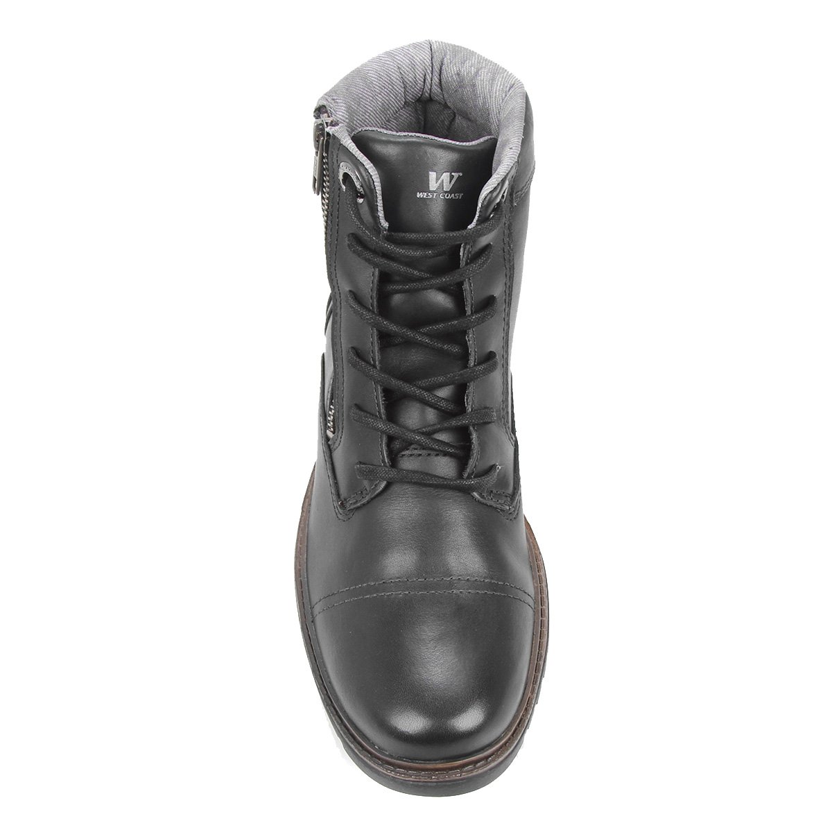 bota couro cano curto west coast lassen estonada masculina