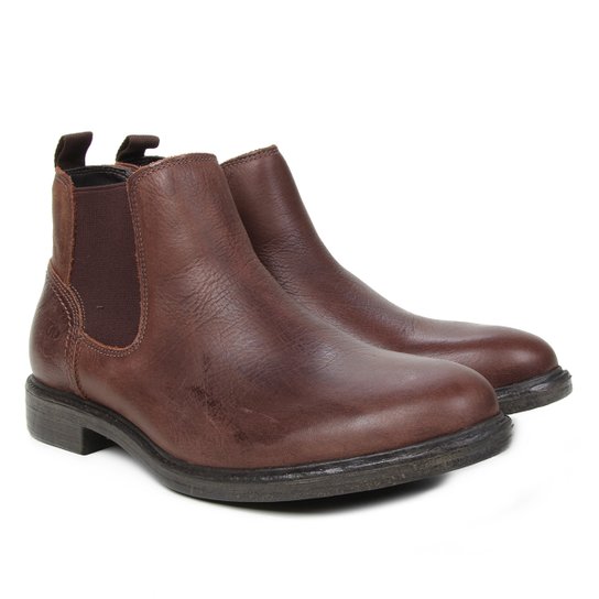 Coturno Marrom Escuro Sintético em Costura | Sacolei