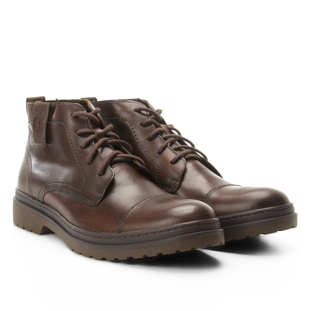 Bota Couro Democrata Trooper Masculino - Tabaco Menor preço em Bota Couro Democrata Trooper Masculino - Tabaco