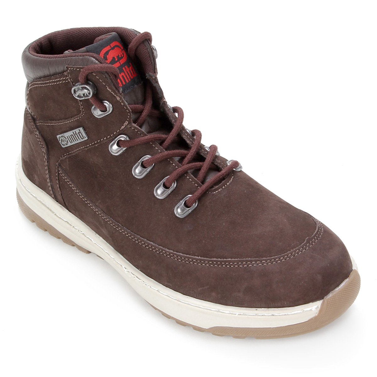 Bota Couro Ecko Cano Médio Montain Masculina - Café Menor preço em Bota Couro Ecko Cano Médio Montain Masculina - Café