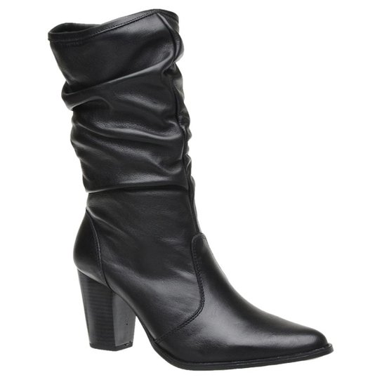 Bota Couro Malbork Masculino - Preto