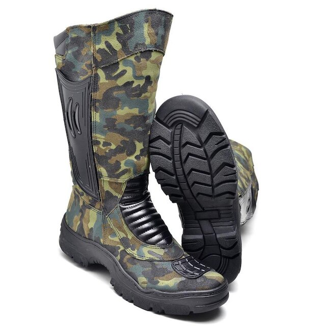 Bota Couro Militar Masculina Coturno Exército