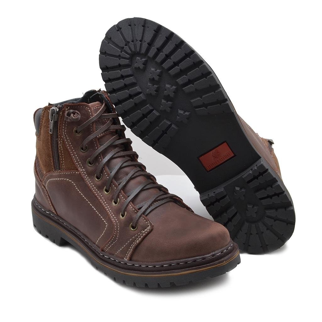 Bota Couro Montreal Coturno Masculina - Roxo | Zattini