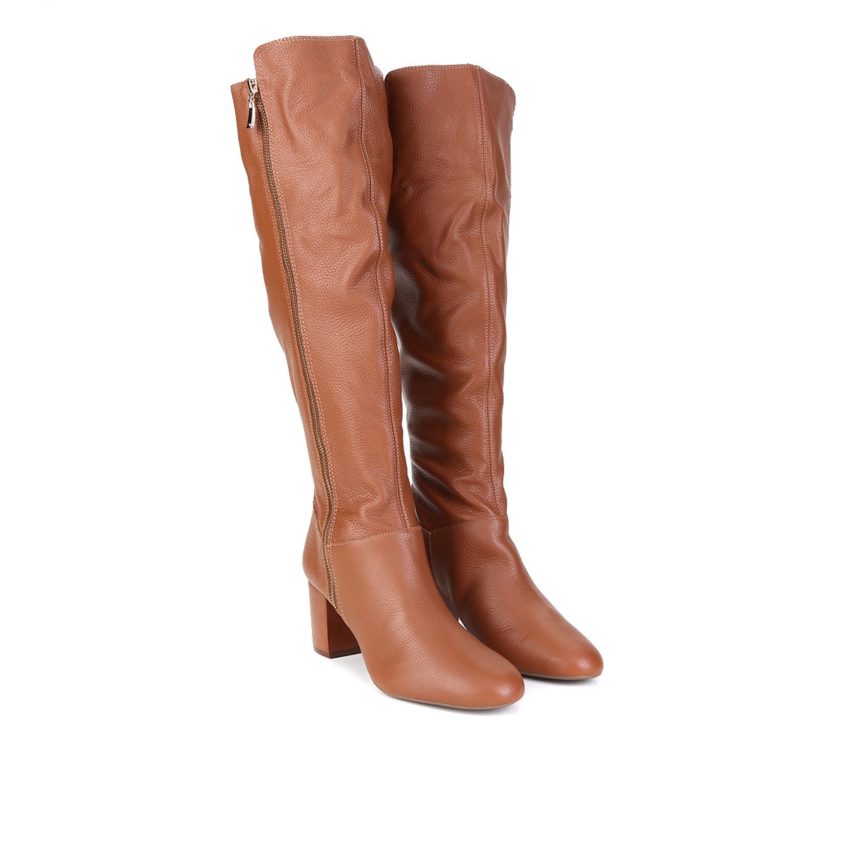 Bota Couro Over The Knee Loucos & Santos Salto Grosso Feminina - Caramelo é ruim? Bota Couro Over The Knee Loucos & Santos Salto Grosso Feminina - Caramelo é boa?