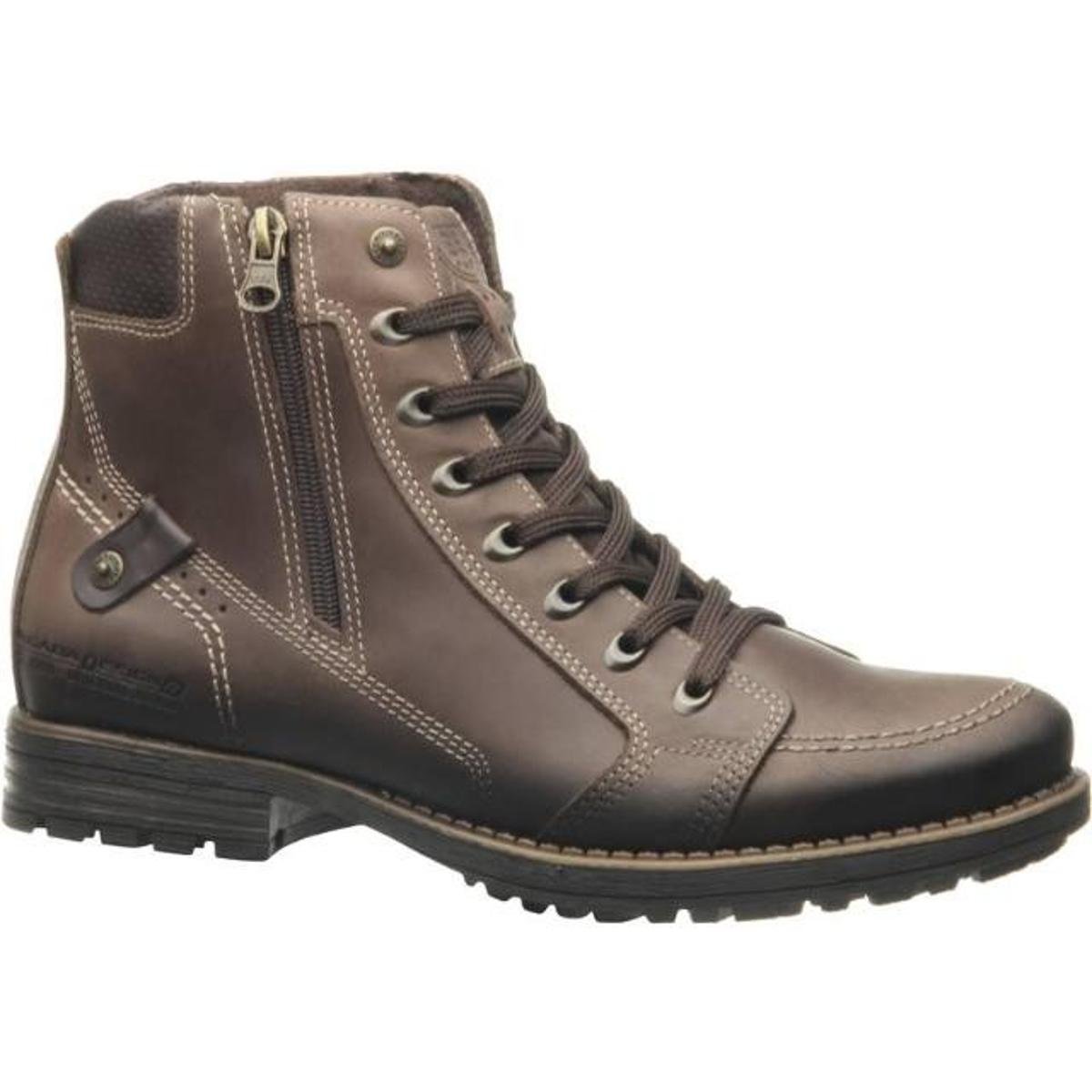 bota pegada masculina marrom