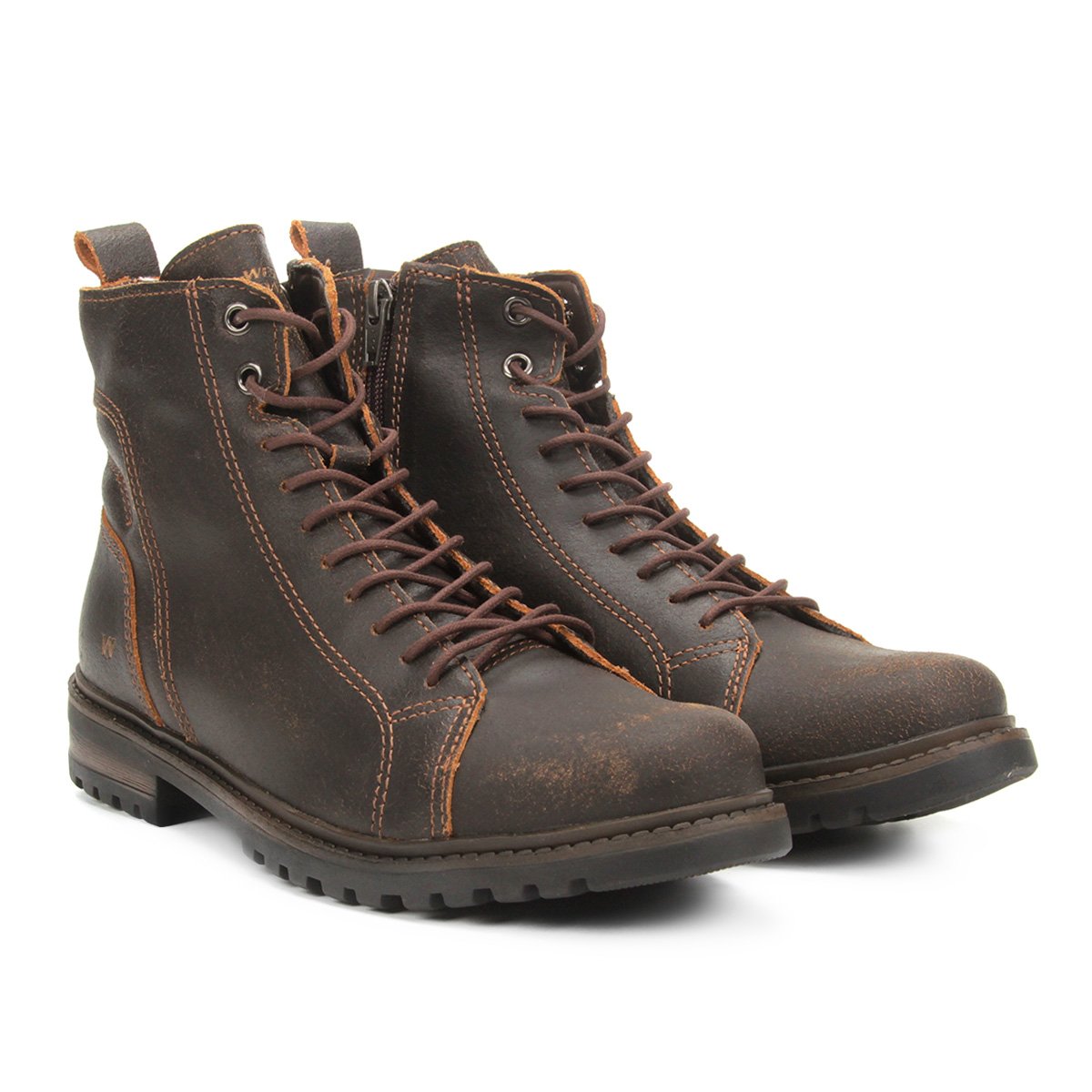 Bota Couro West Coast Lassen Masculina - Caramelo Menor preço em Bota Couro West Coast Lassen Masculina - Caramelo