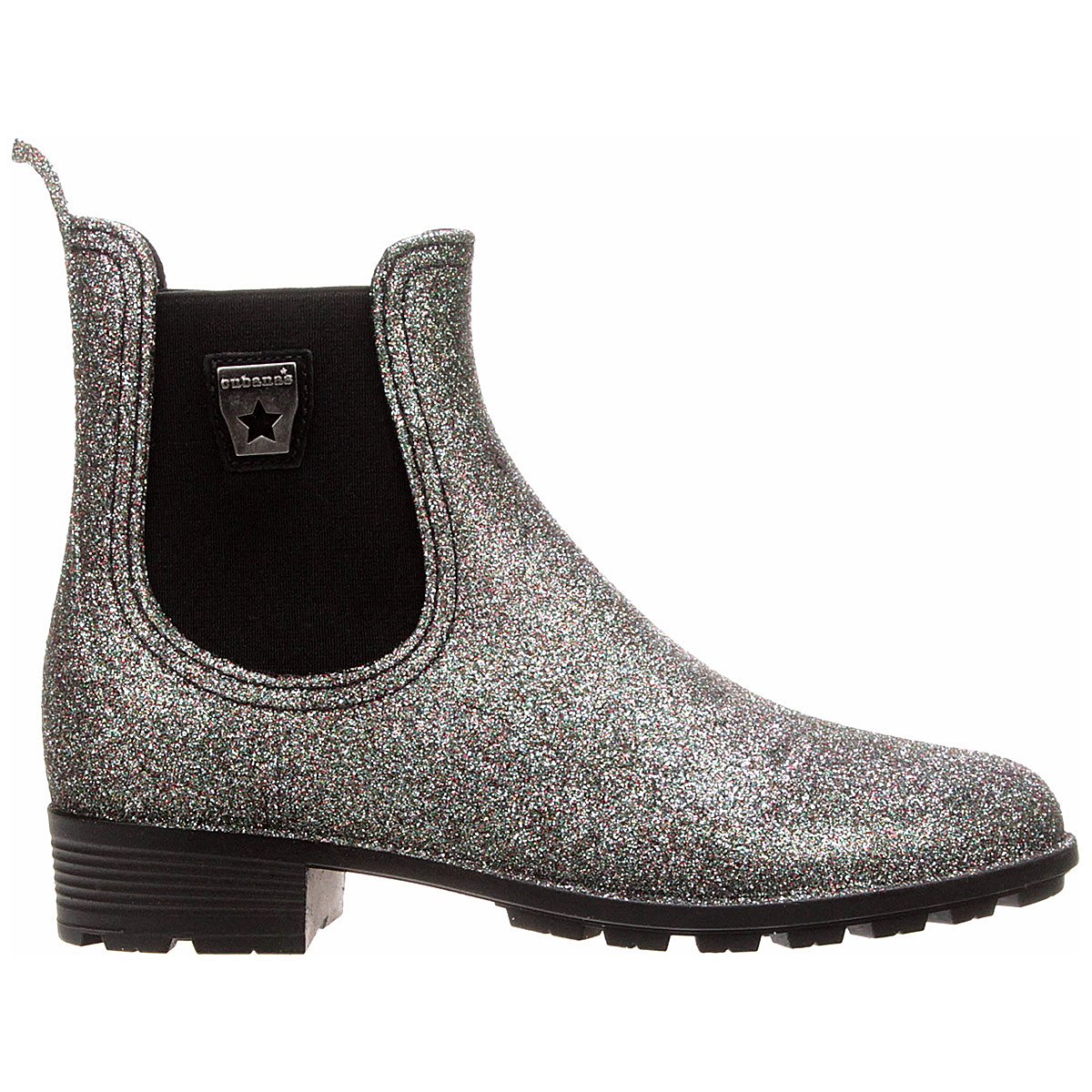 Bota Cubanas Injetada Elastico Glitter Prata Zattini Bota Cubanas Injetada Elastico Glitter Prata Zattini