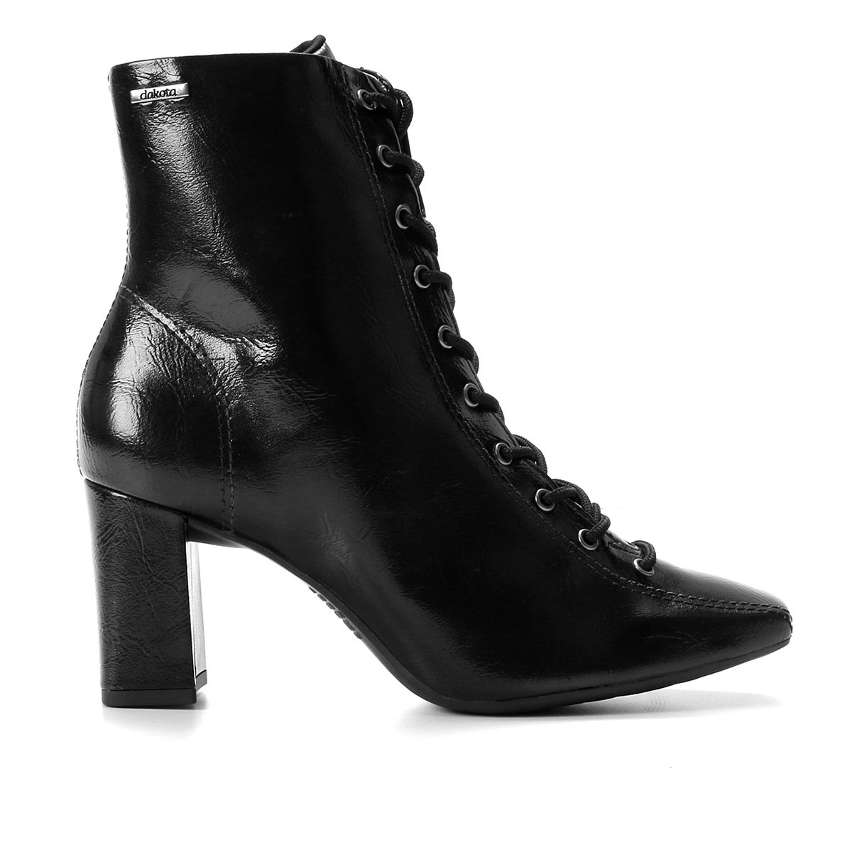 Bota Dakota Ankle Boot Cano Médio Feminina - Preto Menor preço em Bota Dakota Ankle Boot Cano Médio Feminina - Preto