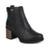 Bota Dakota Salto Bloco Cano Curto Feminina Marrom - Preto