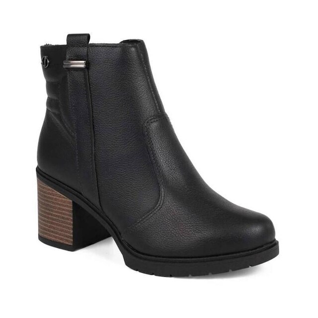 Bota Dakota Salto Bloco Cano Curto Feminina Marrom