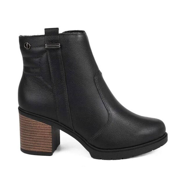 Bota Dakota Salto Bloco Cano Curto Feminina Marrom