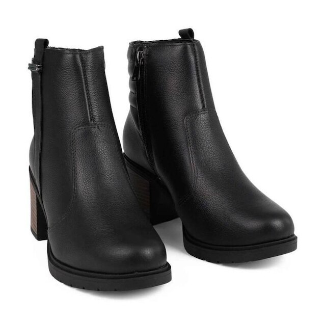 Bota Dakota Salto Bloco Cano Curto Feminina Marrom