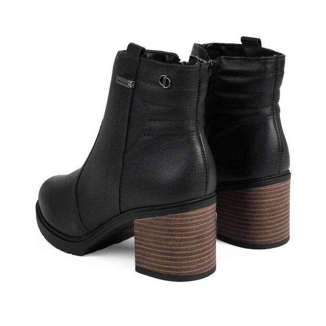 Bota Dakota Salto Bloco Cano Curto Feminina Marrom