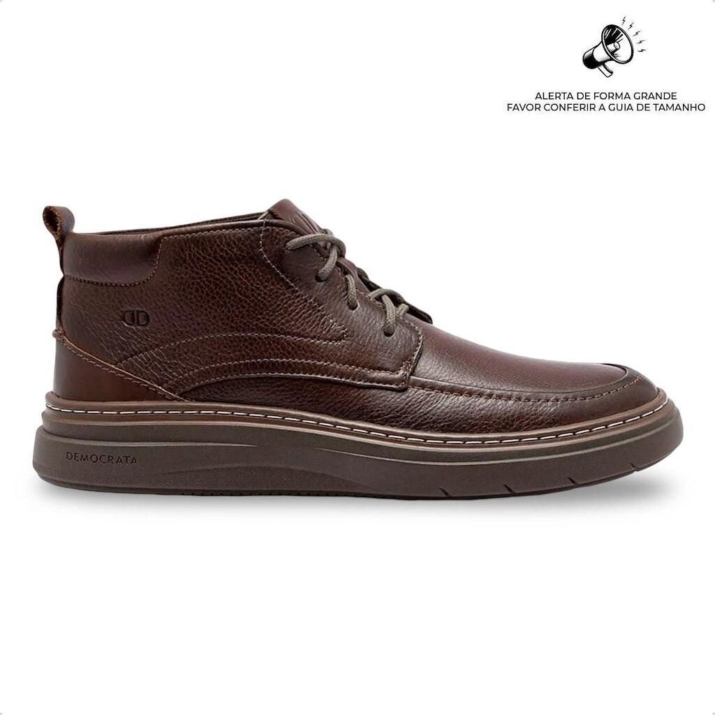 Bota de Couro Democrata Masculina Grid