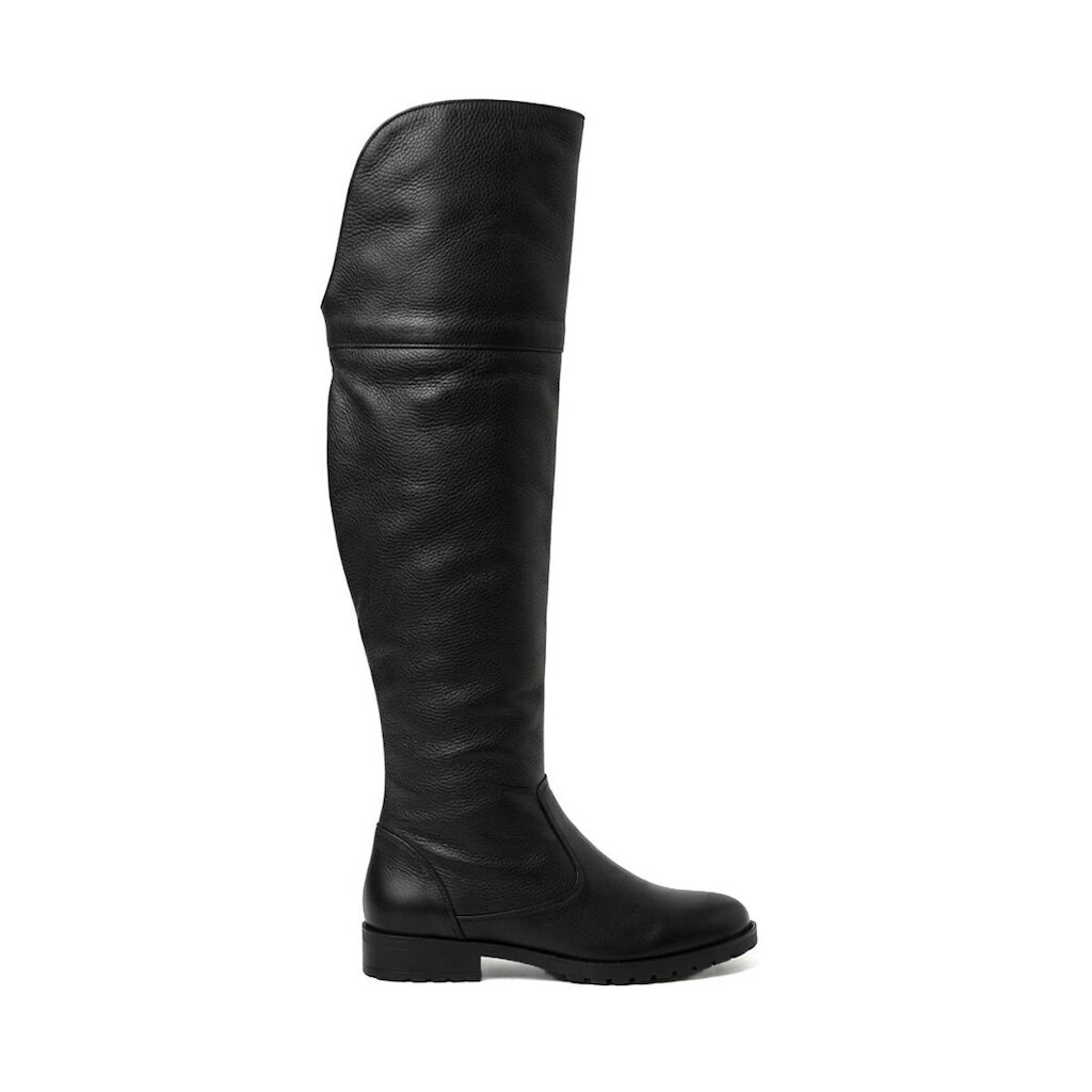 Bota de couro over cano longo feminina 7514