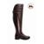 Bota de couro over cano longo feminina com pelo 7514P - Café