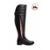 Bota de couro over cano longo feminina com pelo 7514P - Preto