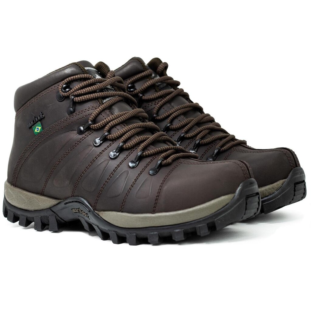 Bota de Segurança Masculino Macboot Uirapuru Cano Médio Com CA Couro EPI CA0001