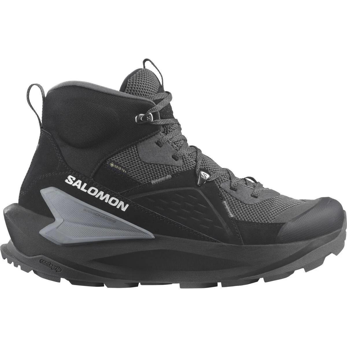 Bota de Trilha Masculina Salomon Elixir Mid GTX Gore-Tex Preta Menor preço em Bota de Trilha Masculina Salomon Elixir Mid GTX Gore-Tex Preta