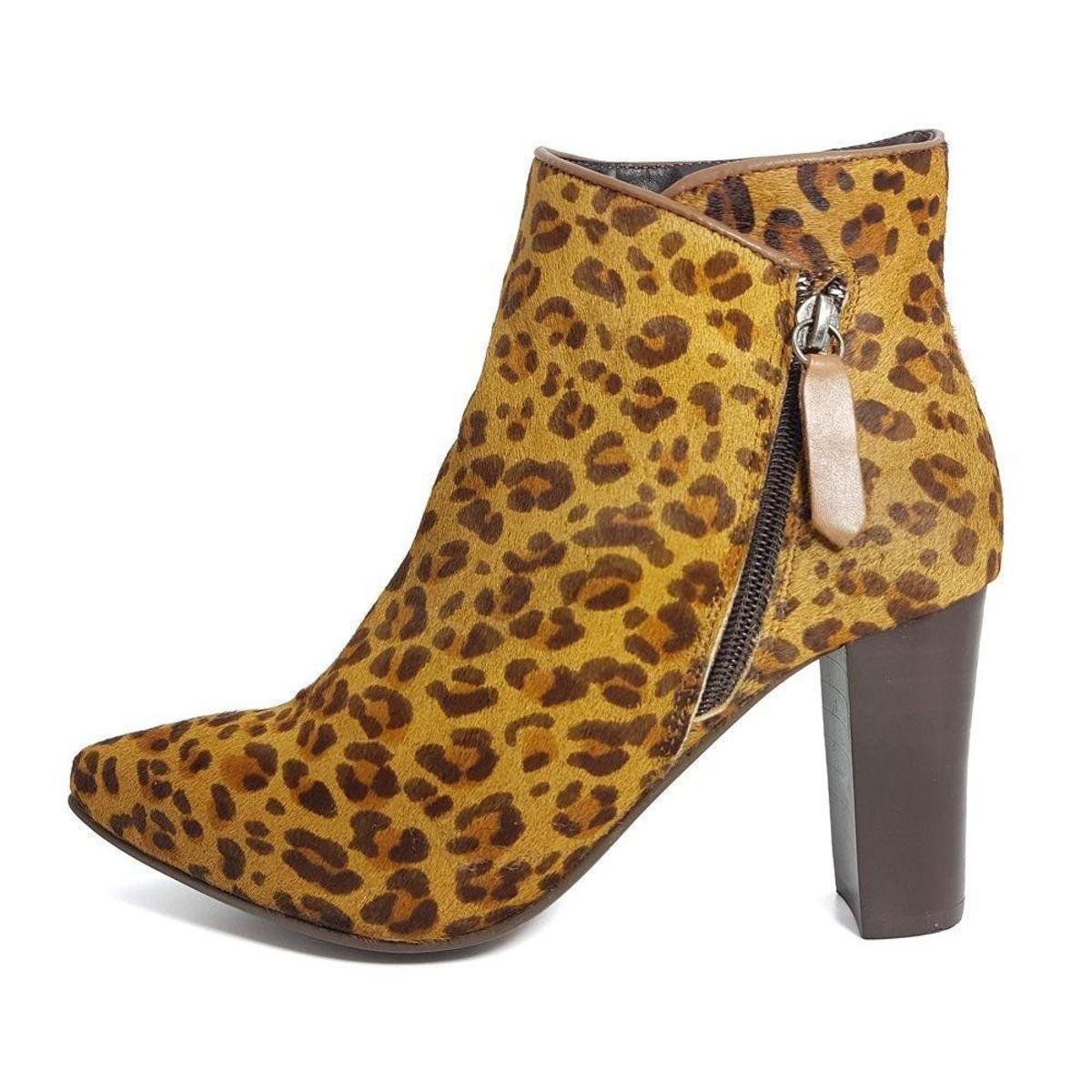 bota cano curto amarela feminina