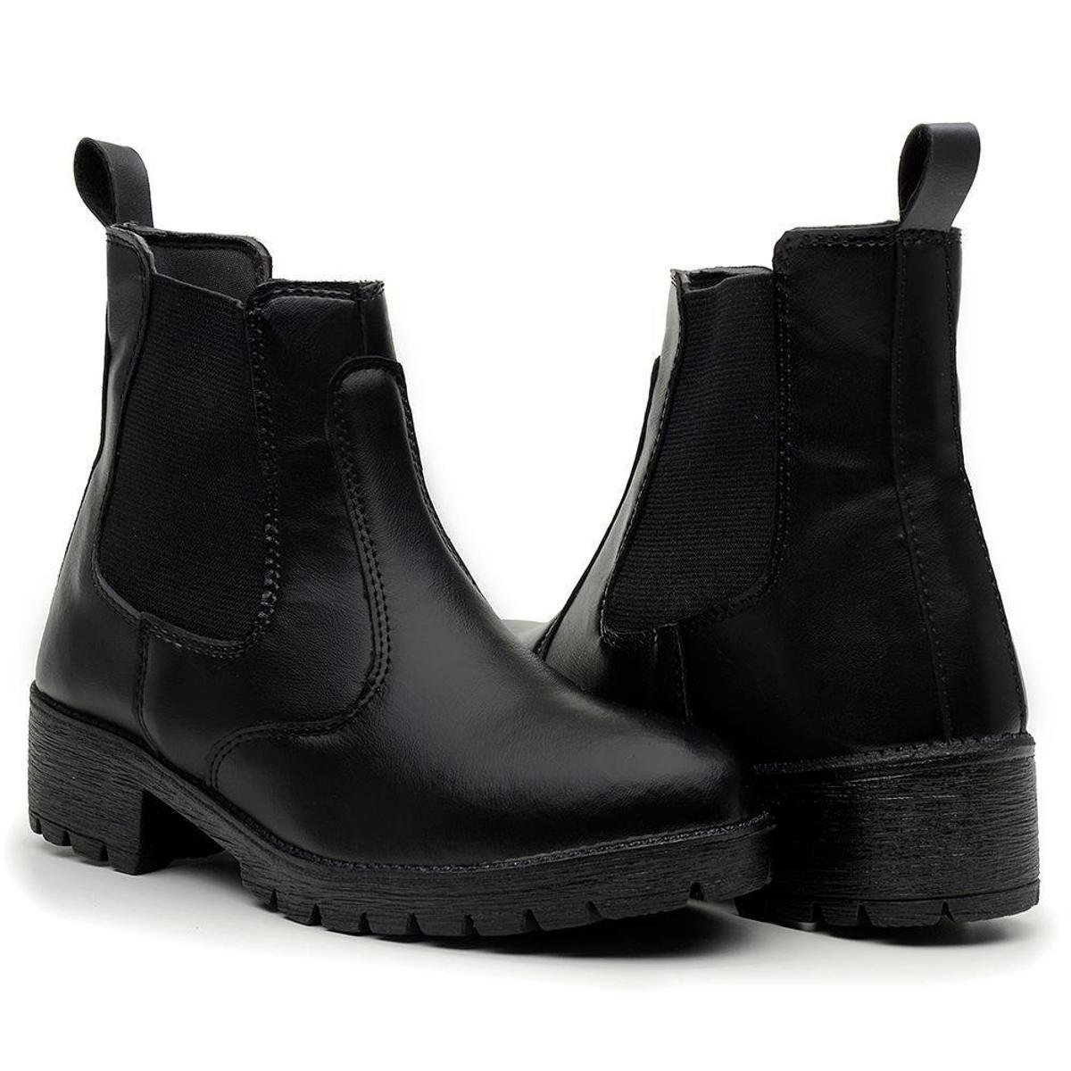 Bota Dona Beja Coturno Cano Médio Sintético Estilo Conforto Feminina Menor preço em Bota Dona Beja Coturno Cano Médio Sintético Estilo Conforto Feminina