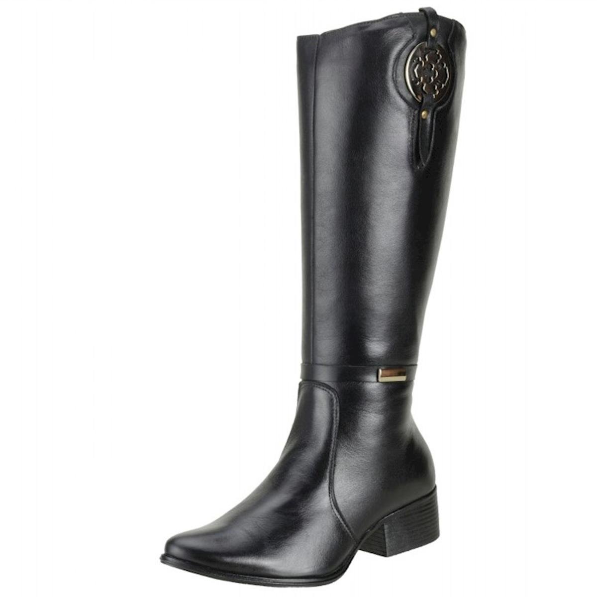 Bota DuduDias10 Couro Legitimo Cano Longo West - Preto Menor preço em Bota DuduDias10 Couro Legitimo Cano Longo West - Preto