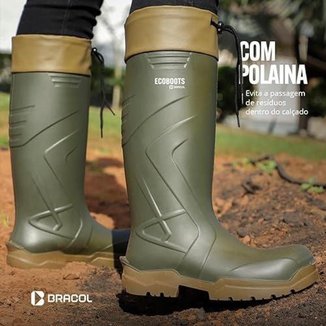 BOTA ECOBOOTS BRACOL IMPERMEÁVEL 91FPUL600PL PURESAFE COM POLAINA C.A 35047