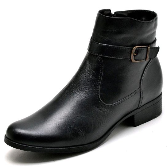 Bota Em Couro Cano Curto Zabath Feminina