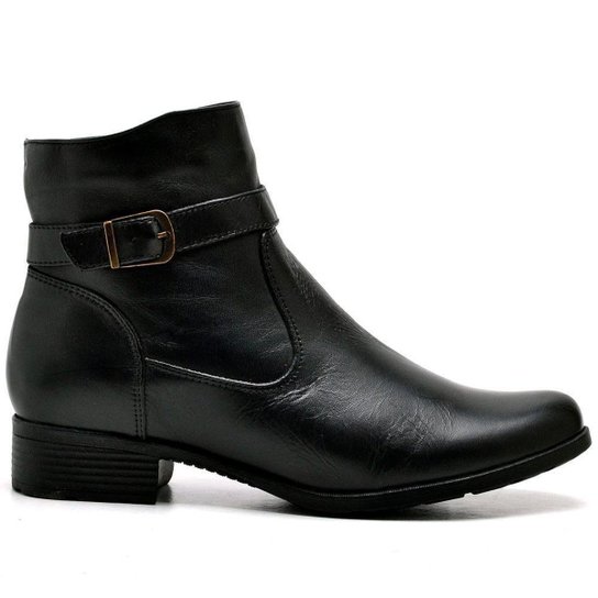 Bota Em Couro Cano Curto Zabath Feminina
