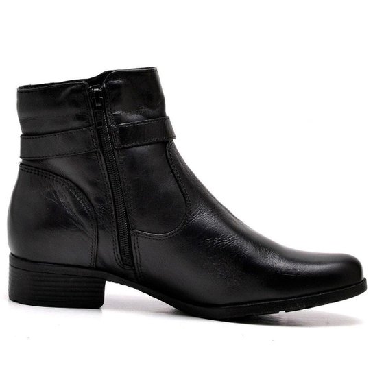 Bota Em Couro Cano Curto Zabath Feminina
