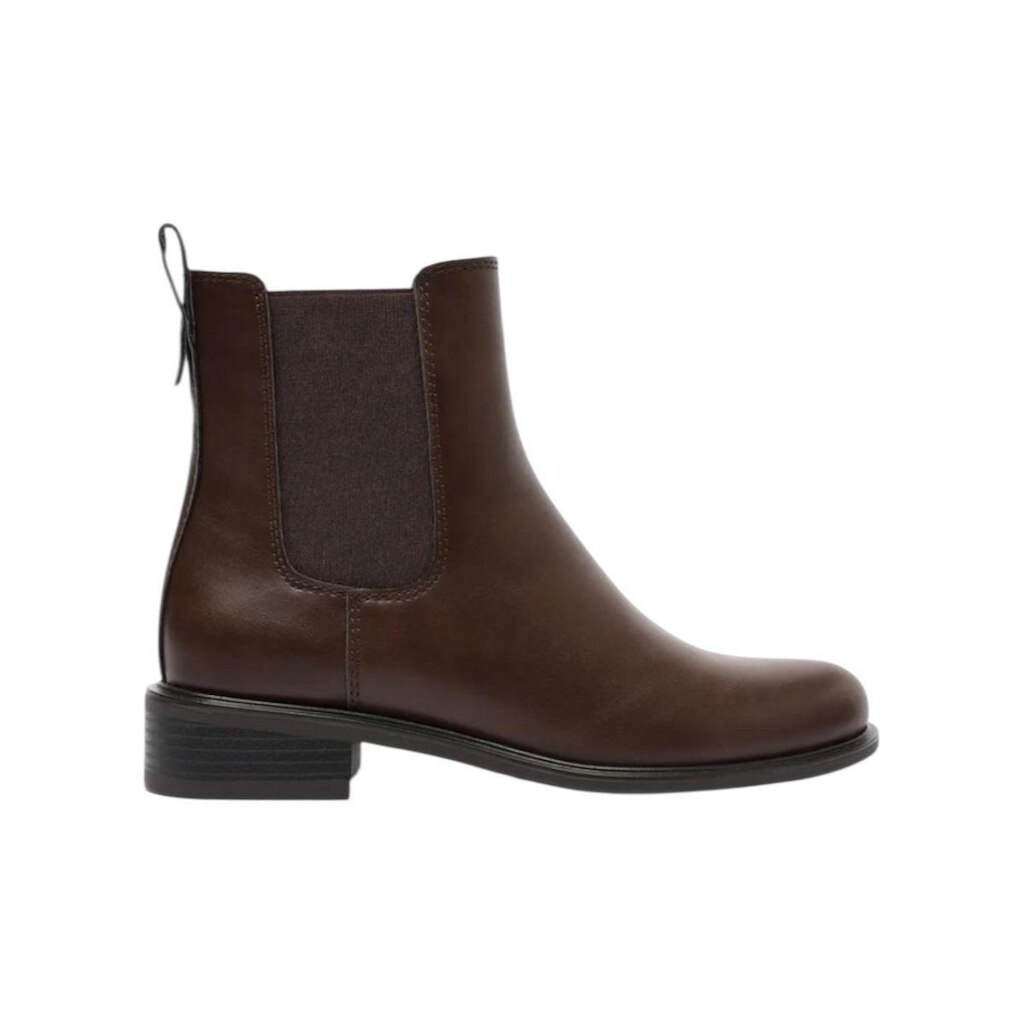Bota Feminina Anacapri Chelsea Elastico Cano Curto Café
