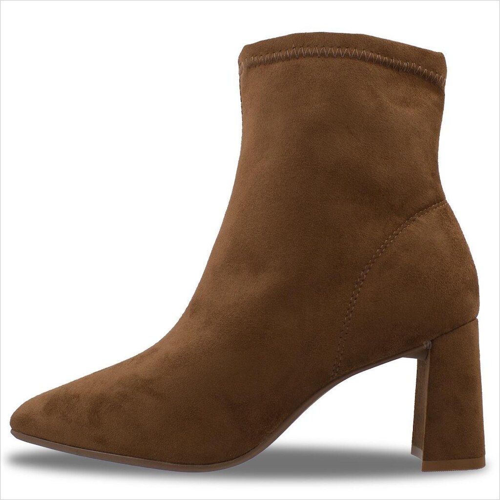 Bota Feminina Beira Rio Camurça Salto Quadrado