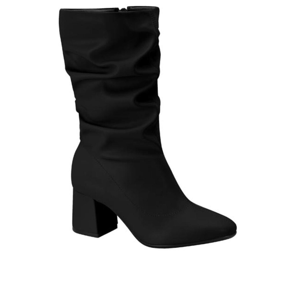 Bota Feminina Beira Rio Cano Medio Enrugada