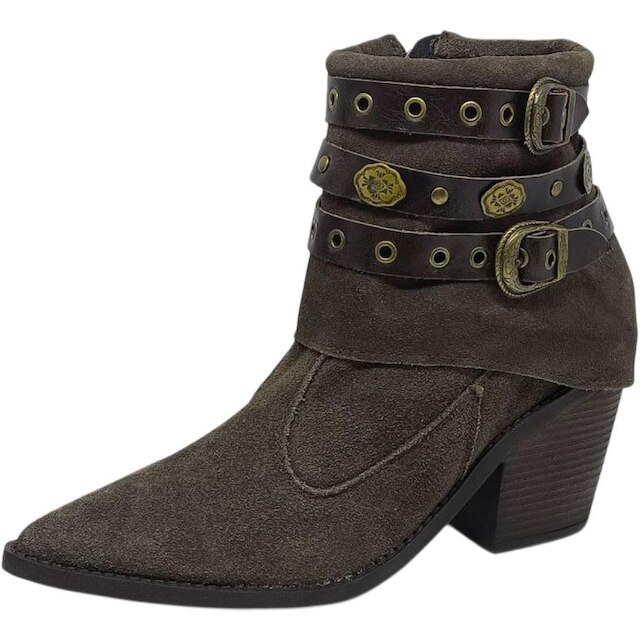 Bota Feminina Bico Fino Western Country Boho Conforto Cacci
