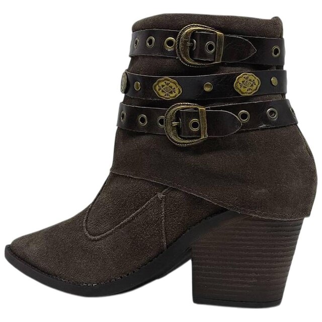 Bota Feminina Bico Fino Western Country Boho Conforto Cacci