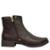 Bota Feminina Campesí Cano Curto Preta com Zíper Lateral CE563 - Marrom Escuro