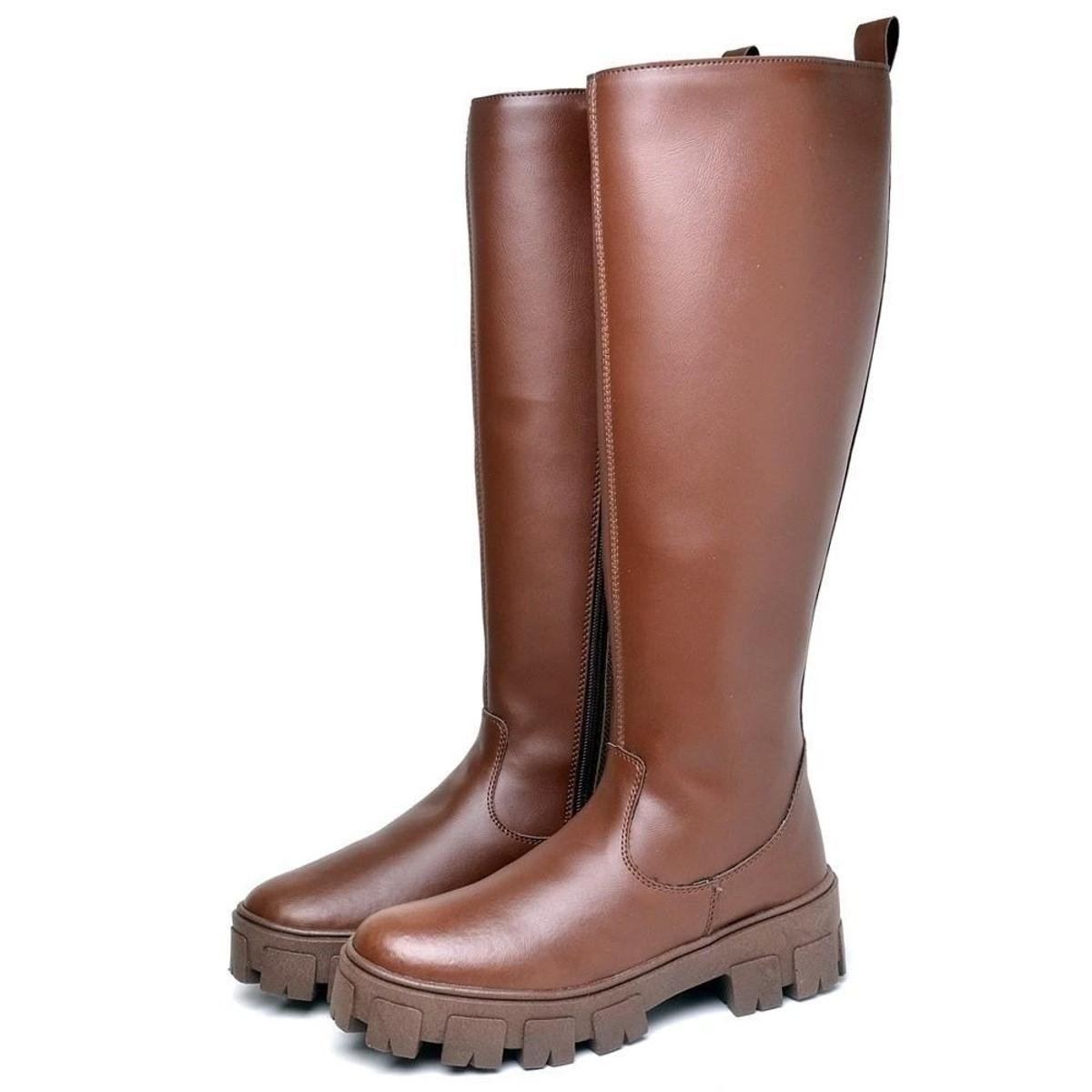 Bota Feminina Cano Alto Modern DUBUY 1811AB Menor preço em Bota Feminina Cano Alto Modern DUBUY 1811AB
