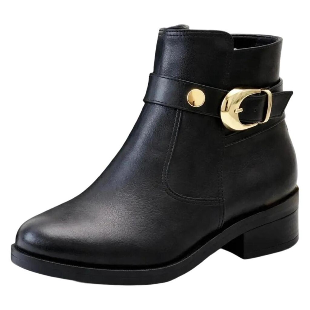 Bota Feminina Cano Baixo Conforto Fechamento Lateral Bebece