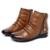 BOTA FEMININA CANO BAIXO, COURO 0703, MARCA: KAUANY CALÇADOS - Marrom-Claro