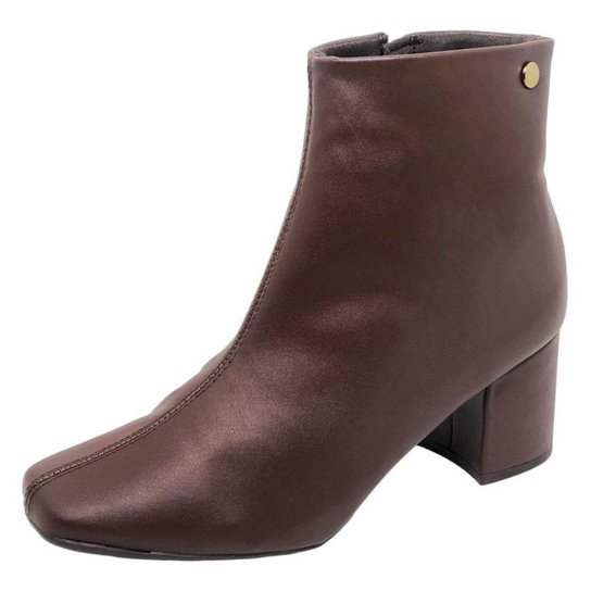 Bota Feminina Cano Baixo Salto Médio Conforto CACCI